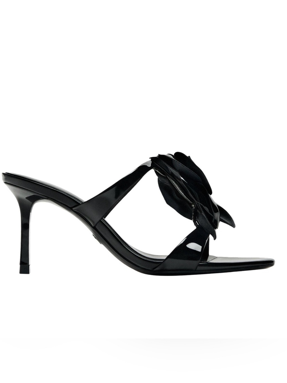 Zara Black Floral heels